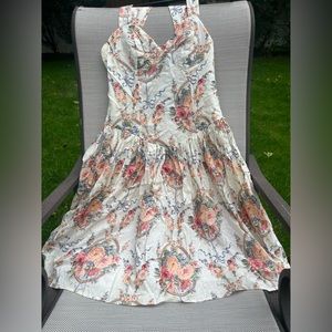 Coquette style floral corset top dress